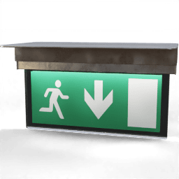 Sign Exit ceiling infographic A
