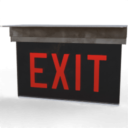 Sign Exit ceiling text A
