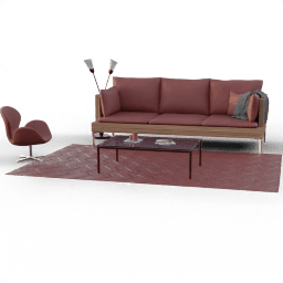 Living room Seating area 3seat table