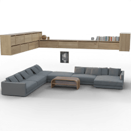 Living room Seating area multi seat cabinets