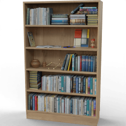 Study Books bookshelf basic wooden 5floors