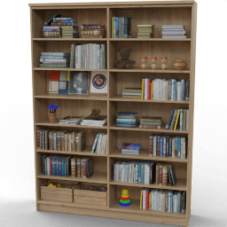 Study Books bookshelf basic wooden 7floors double