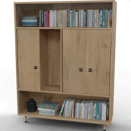 Study Books cabinet Vintiger 3door open shelves