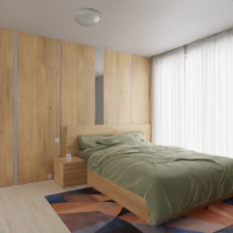 Bedroom Wooden panels
