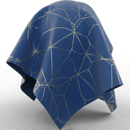 Fabric Bedding pattern geometry blue gold