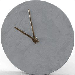 Clock Wall round concrete frameless