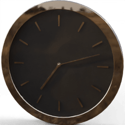 Clock Wall round golden concrete