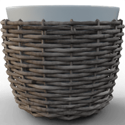 Pot Ceramic weaved rattan