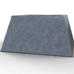 Pot Pyramid cube grey metal