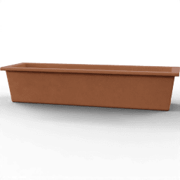 Pot Rectangular classic clay