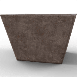 Pot Twisted cube grey metal