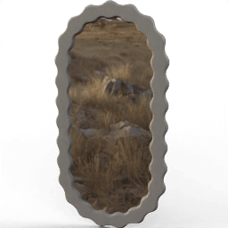Mirror Oval frame wavy