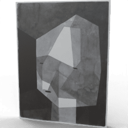 Painting Abstract Rough Cut Head