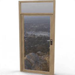Door Full glass big 120x240