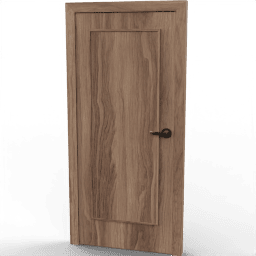 Door Single panel decorative wooden 90x210