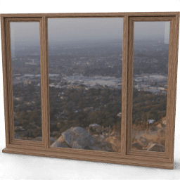 Window 3panel wooden frames