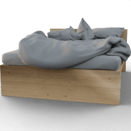 Double bed Modern wood base