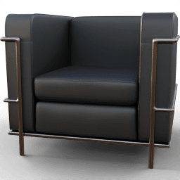 Armchair LC2 single rounded