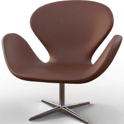 Armchair Swan leather faux