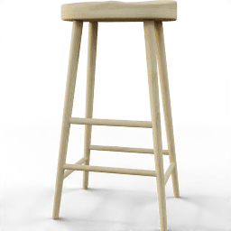 Chair Bar scandinavian wood smooth