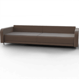 Sofa 2seat modern cubic rounded upholstered