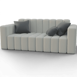 Sofa Puffy 2Seat Upholstered A