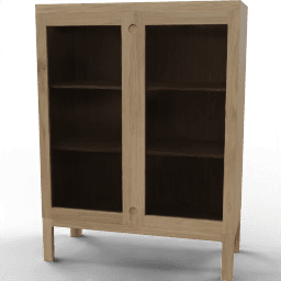 Bookshelf 2door glass minimalistic