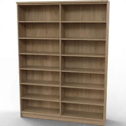 Bookshelf Basic wooden 7floors double