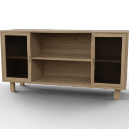 Sideboard Echo double door windows open shelf