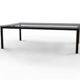 Table Coffee metal glass rectangular A