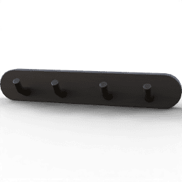 Towel hanger 4hooks rounded
