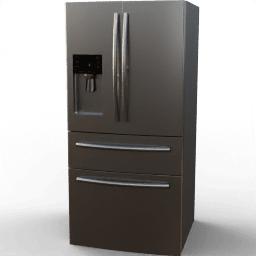 Fridge American brushed dispenser