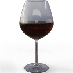 Drinkware Glass wine red wide filled