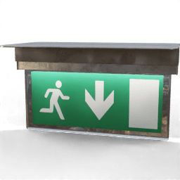 Sign Exit ceiling infographic A