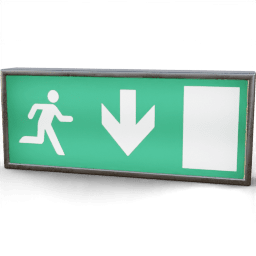 Sign Exit wall infographic B