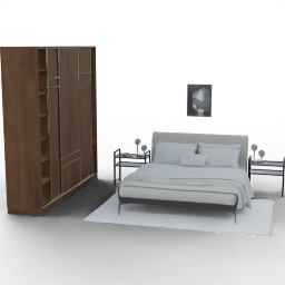 Bedroom Queen bed fitted wardrobe