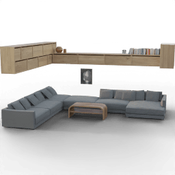 Living room Seating area multi seat cabinets