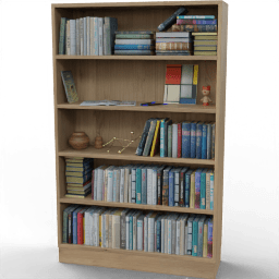 Study Books bookshelf basic wooden 5floors