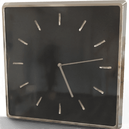 Clock Wall rectangular golden concrete