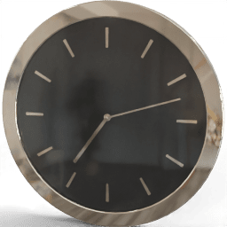 Clock Wall round golden concrete
