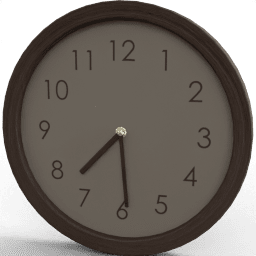 Clock Wall round natural wooden numbers