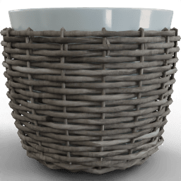 Pot Ceramic weaved rattan