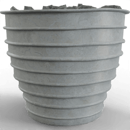 Pot Circular layered stone