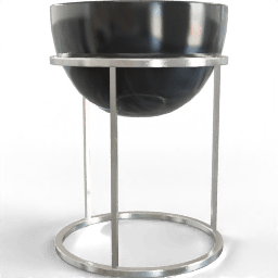 Pot Hemispheric steel pedestal
