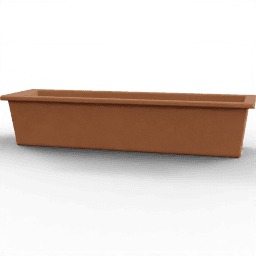 Pot Rectangular classic clay