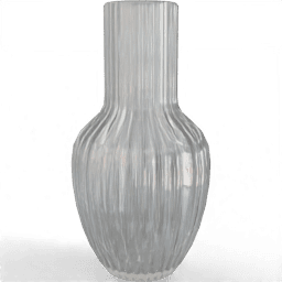 Vase Ribbed glass