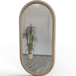 Mirror Oval frame groove