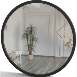 Mirror Round frame baclklit