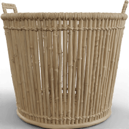Basket Wicker round horizontal