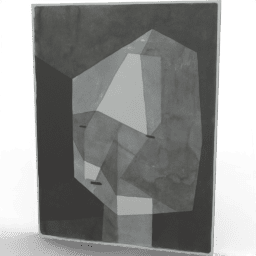 Painting Abstract Rough Cut Head